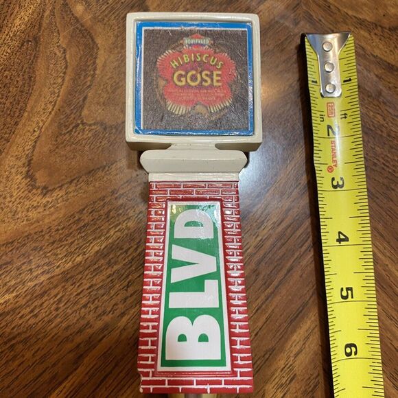 Boulevard Brewing Hibiscus Gose Beer Tap Handle BLVD Mancave Craft Beer - Picture 6 of 7